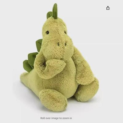 Shy Green Dinosaur Plush Toy - Cute Holiday Gift