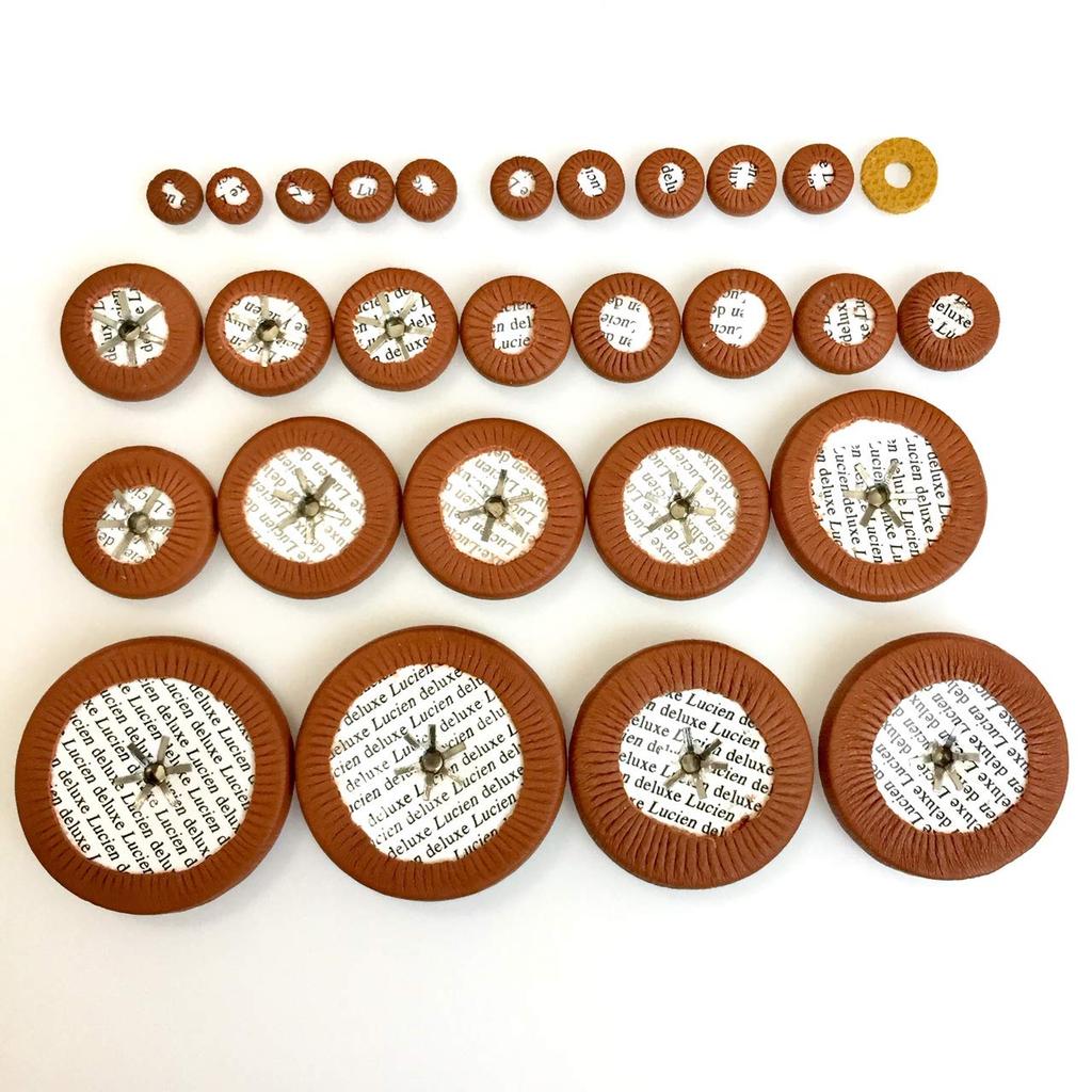 28-Piece Sheepskin Leather Pad Set for Soprano Saxophone, Replacement, Repair, and Care