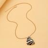 Retro Fashion Design Sense Leopard Print Necklace Earring Ring Three Piece Set