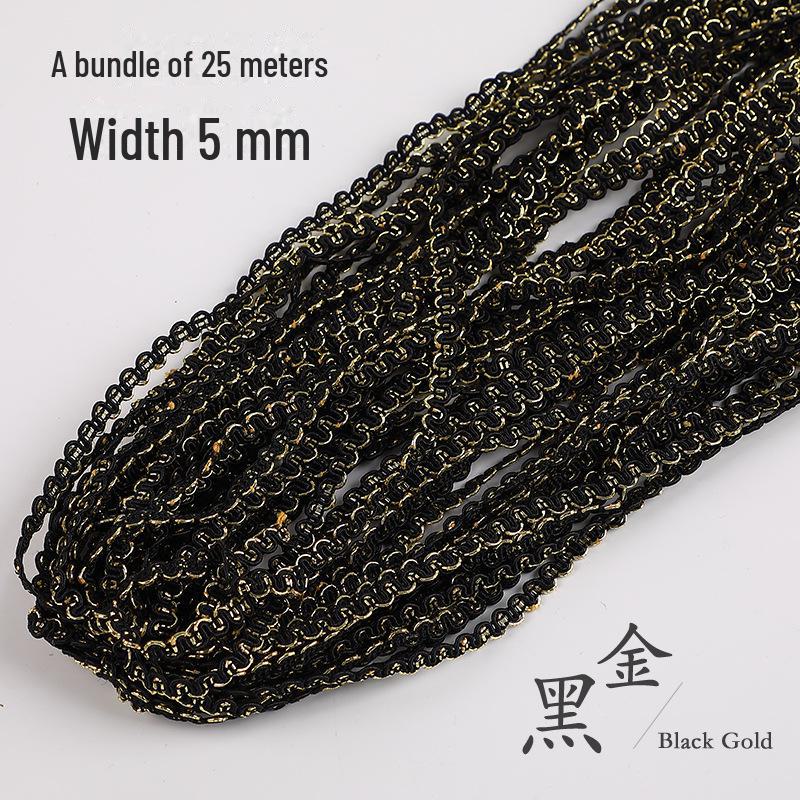 5mm Złota i Srebrna Koronka Falista na Akcesoria Odzieżowe DIY