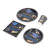 40 Pcs Graduation Plates Set Disposable Black Graduation Dining Table Plate Napkin Set Graduation Party Decorations