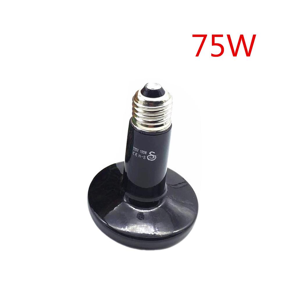 Ceramic Emitter Heat Lamp Bulb Pet Heating Light Bulb Infrared Black for Ceramic Heate Reptile Animals Heater Brooder Chocadeira