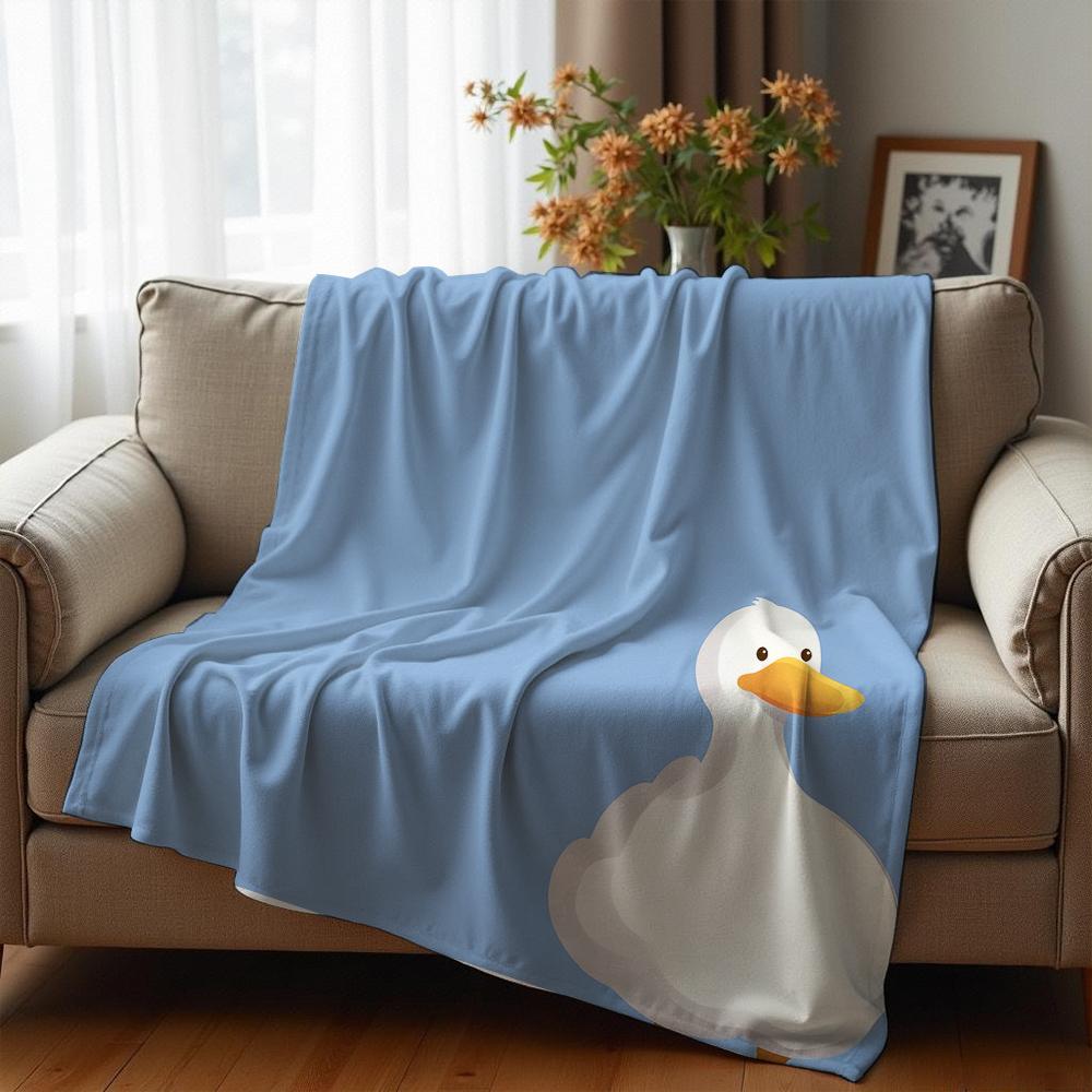 Soft Watercolor Floral Stem Cartoon Anime Print Flannel Blanket Soft Warm Throw for Kids Bedroom Sofa Christmas Office Car