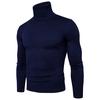 Sheath Slim Fit Men Sweater Knitted Pullovers Turtleneck Jumpers Solid Long Sleeve Slim Fit Basics Casual Standard Wool