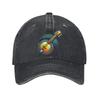 Colorful Banjo Music Graphic Baseball Cap Unisex Cotton Adjustable Denim Dad Hat Casual