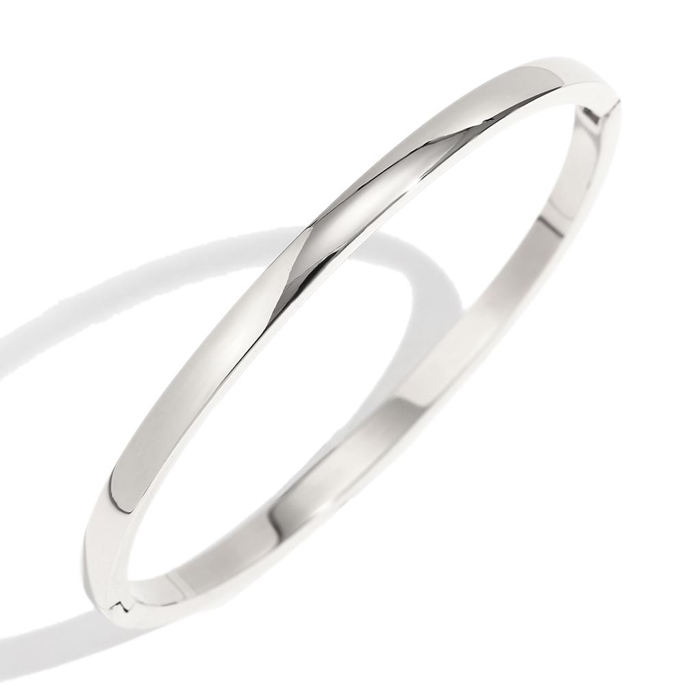 

MamacitaSlay 4mm 5mm 6mm 8mm Gold Plated Silver Color titanium bangles Bracelets Daily trendy women s stainless steel jewelry