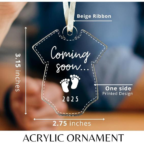 MAPDTWO Pregnancy Announcement Gifts for Family, Husband, Grandparents, Family, Aunt - Expecting Baby Ornament 2025 - Gifts for Expecting Parents -