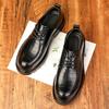 Autumn Business Formal Leather Shoes Man British-style Embossed Lace-up Fashionable Wedding Shoes Men New Designer Casual Shoe