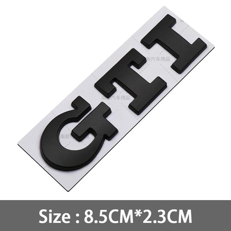 

2026 Hot For VOLKSWAGEN VW 1pcs 3D Metal GTI Badge Car Rear Trunk Emblem Stickers for Volkswagen Golf GTI mk2 mk3 mk4 mk5 mk6 mk чорний