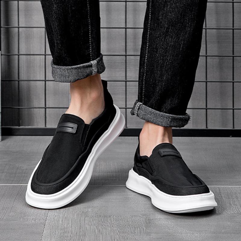 British Style Classic Men's Loafers Black Platform Slip On Casual Shoes Business Formal Shoes for Men Zapatos Casuales De Hombre