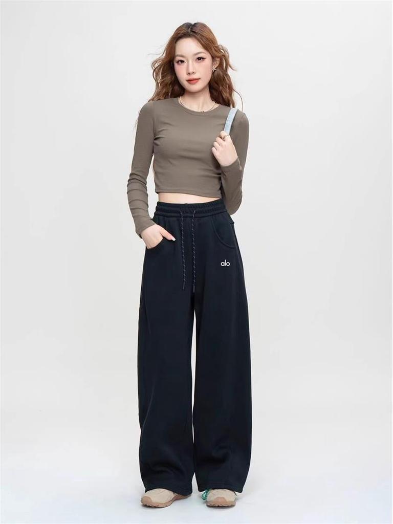 Nordamerika Frühling Stil Damen Schlankmachende Wolken-Yoga Weite Bein Fitnesshose