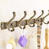 Brand New Antique Embossed Wall Mounted Coat Hooks 5 Row Coat Hook Door Back Bag Key Storage Rack Bathroom Towel Racks Wholesale
