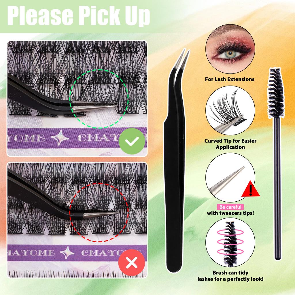 150 Tufts Of D-Song Single Tufts Of False Eyelashes 8-18Mmdiy Segmented Grafting Of Thick Eyelashes