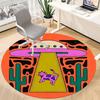 1pc UFO Cow Office Round Area Rug, Indoor Mat Suitable For Office, Under Office Chairs Bedroom Living Room Home Decor, Room Deco