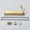 Brushed Golden Basin Faucets Elegant Waterfall Bathroom Sink Faucet Single Lever Hole Deck Mount Brass  Mixer Taps