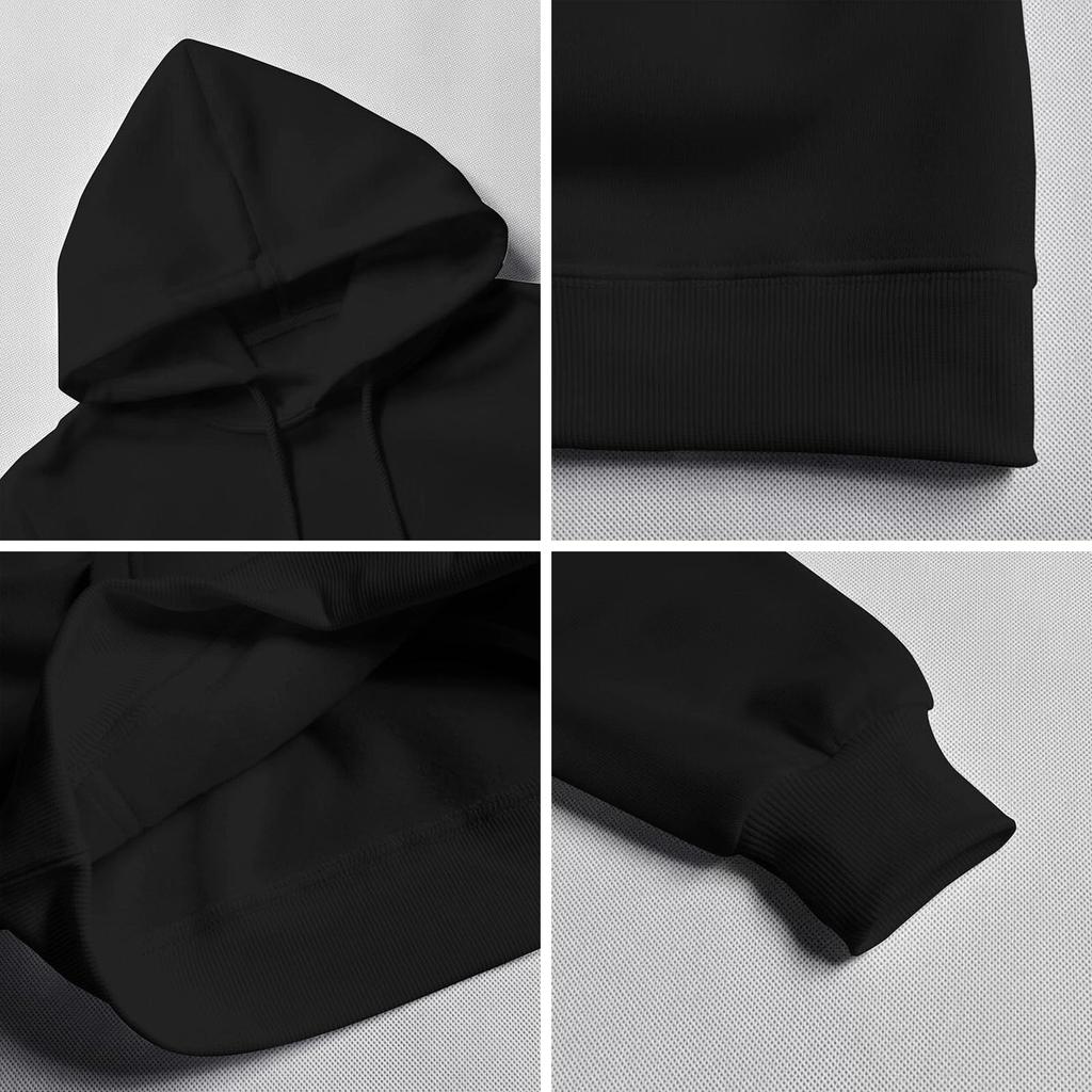 Dame Moteable Løstsittende Casual Langermet Hettegenser med Trykk