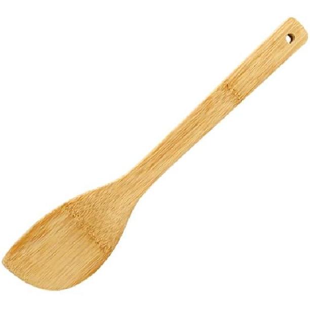 HipGirl Wooden/Bamboo Kitchen Utensils Set & Kitchen Gadgets, Kitchen Essentials Cooking Utensils, Spatulas, Spoons and Crepe Spreader (1ct 12 1ct 12  Pointed Spatula