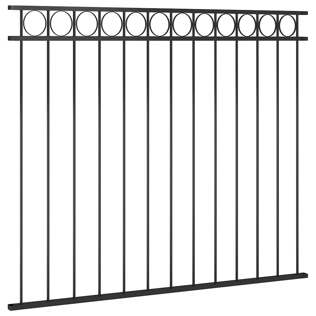 ASSEN Zaunpaneel Stahl 1,7 x 1,5 m Schwarz