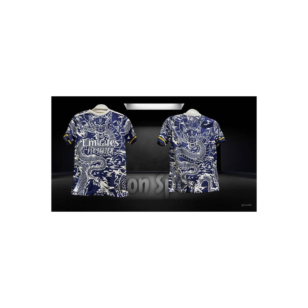 Dragon Navy Blue Special Design Short Sleeve Jersey0