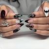 24Pcs Black Gradient Long Ballerina Press On Nails Full Cover False Nail Tips For Women Girls DIY Manicure