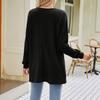 Women's Fashion Lightweight Long Casual Cardigan Double Side Pockets Front Open Loose Breathable Jacket