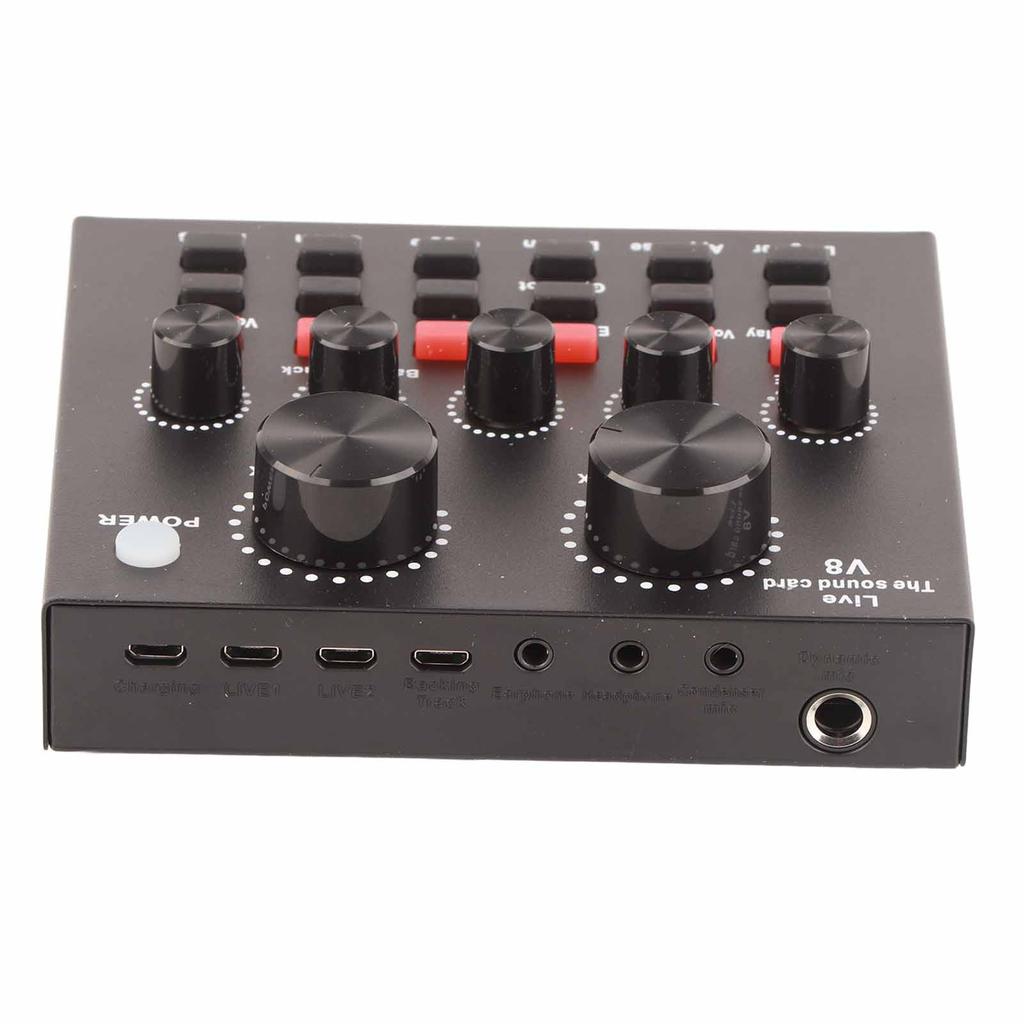 Sound Card Black Metal Bluetooth Type Computer Games Live o Accessories V8a2