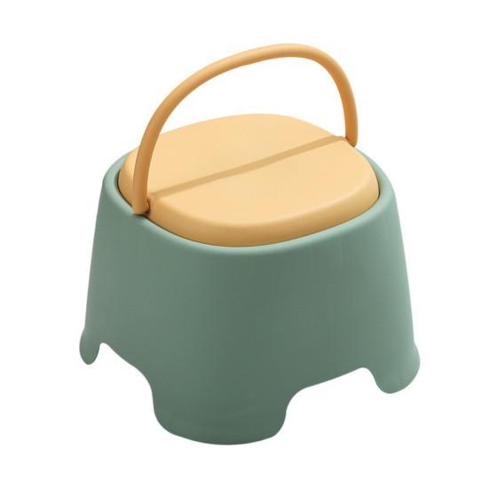 Kids Low Stool with Handle Stackable Heavy Duty Non-Slip Lightweight Footstool Home Living Room Bathroom Kindergarten Toddlers Step Stool