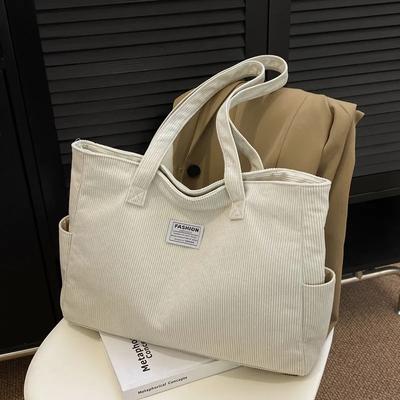 Große Kapazität Ins Lazy Style Nylon-Einkaufstasche Pendeln Canvas-Taschen mit Griff oben Einzelne große Umhängetasche