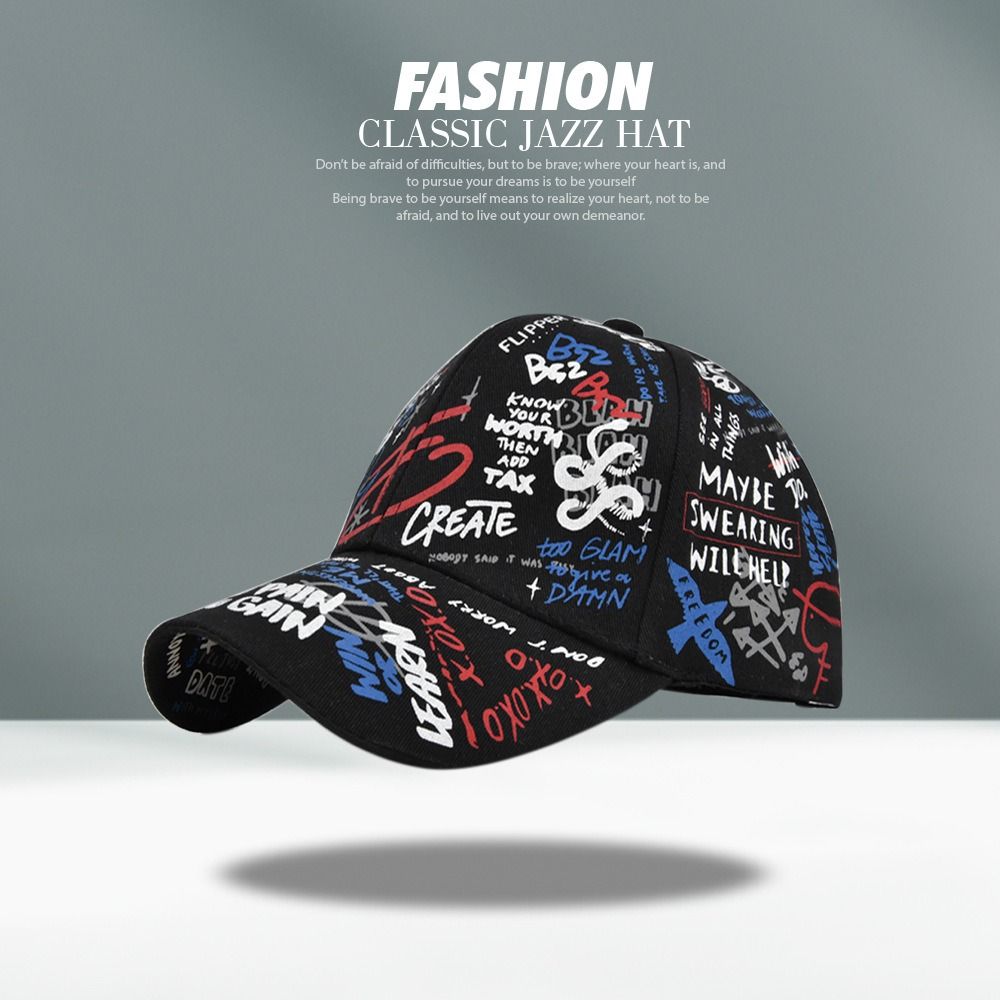 Printing Graffiti Graffiti Baseball Cap Hip Hop Hip Hop Baseball Cap  Summer