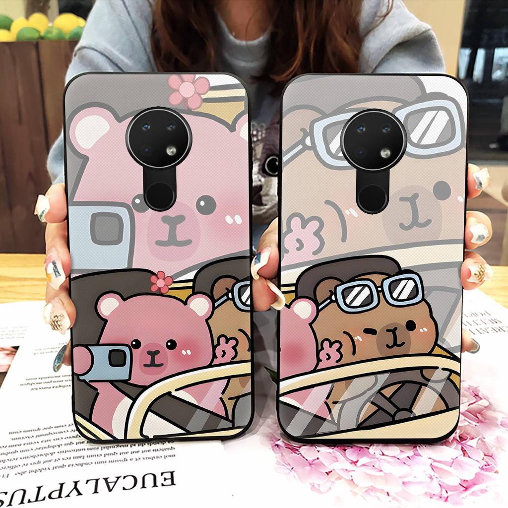 Back Cover Anti-knock Phone Case For Nokia 6.2/7.2 Couple Phone Pouch Protective Cute Full Wrap Fashion Design Durable