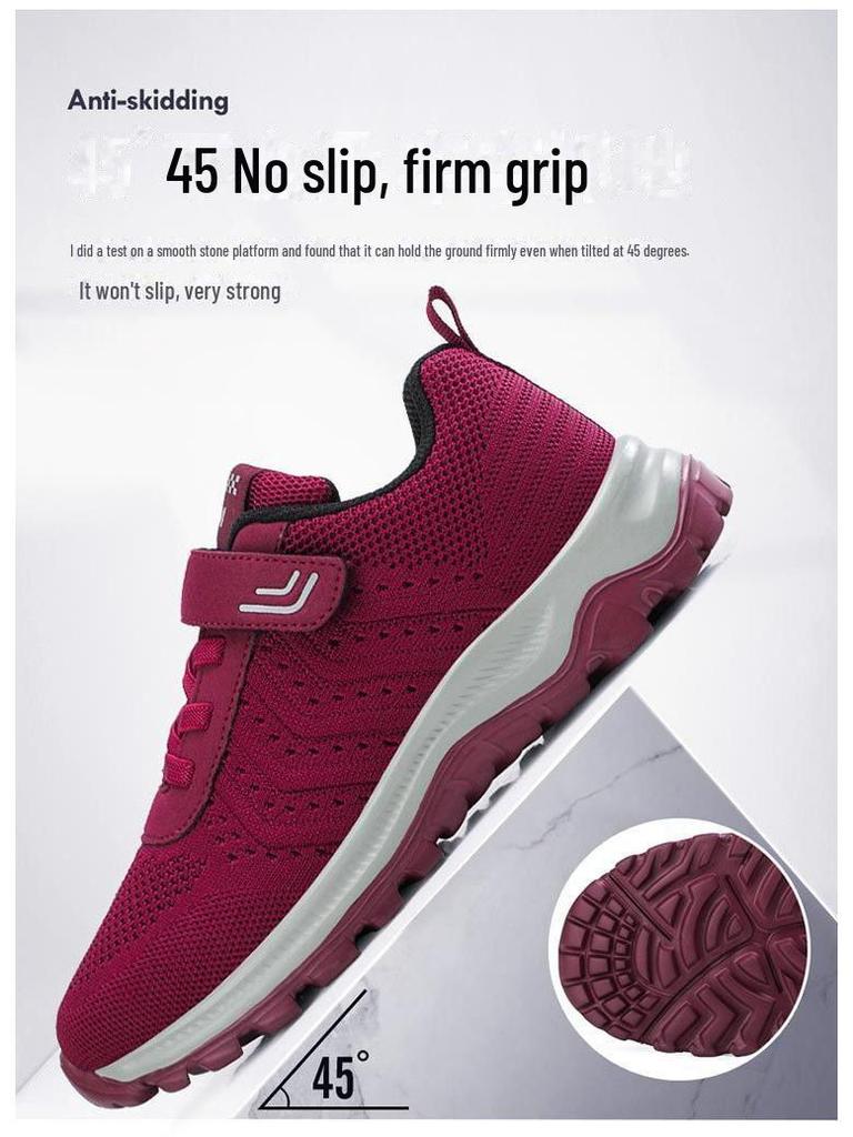 Comfortable Non-Slip Elderly Walking Shoes - Lightweight Spring & Autumn Sneakers