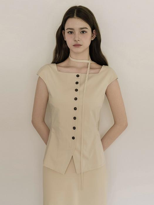 LAUTREDE MIN Cap Beige Blouse