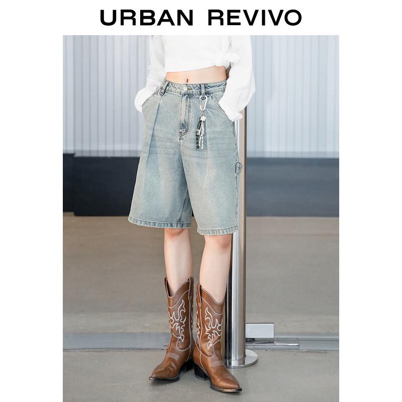 UR Women's Retro Washed Denim Capris