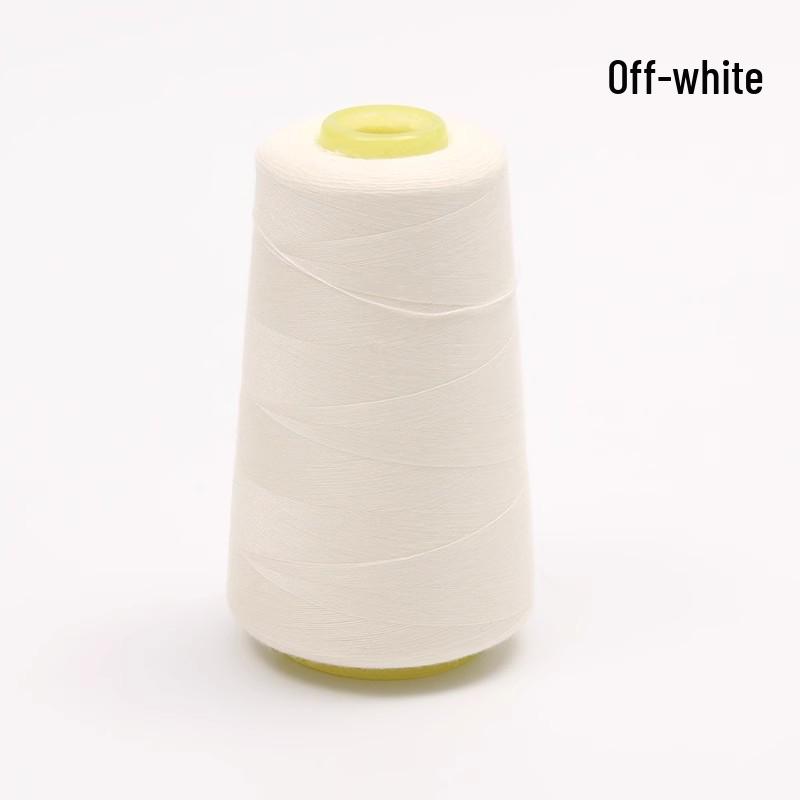 Large Cone of White Polyester Sewing Thread for Machines and Hand Sewing