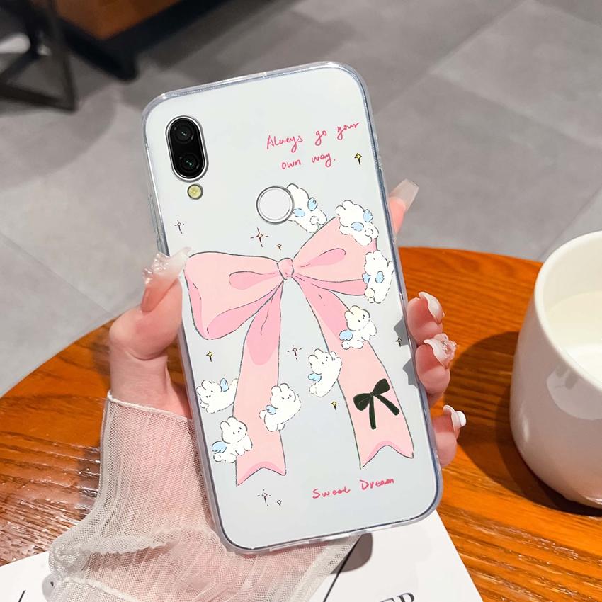 Für Xiaomi Redmi 7 7A 8 9C 9T 10A Mode Buchstaben Handytaschen Ultradünne Transparente TPU Staubdichte Schutz Weiche Rückseite Für Xiaomi Handyhülle