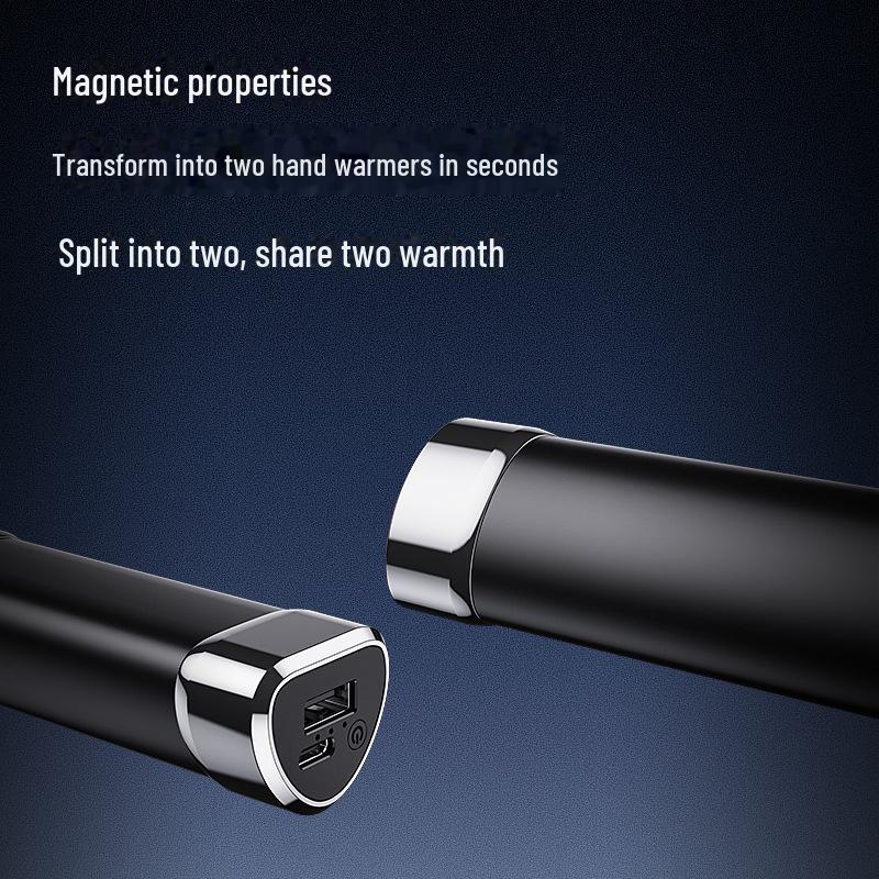 Prenosná USB nabíjateľná vyhrievacia podložka na ruky a power banka s magnetickou separáciou 2 v 1