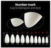500Pcs Medium Almond Fake Nail Tips Full Cover Clear Acrylic Nails Press on Nails for DIY Nail Art, 10 Sizes (Natural)