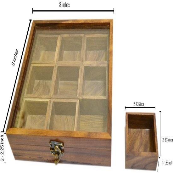 Wooden Spice Rack Container/spice Box/spice Rack with Spoon
