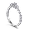 Lindon Classic 925 Sterling Silver Zircon Ring Ladies Jewelry Wedding Promise Party Gift