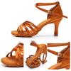 Red Latin Dancing Shoes for Women Girls Latin Dance Shoes Salsa Tango Ballroom Performance Shoes 7CM