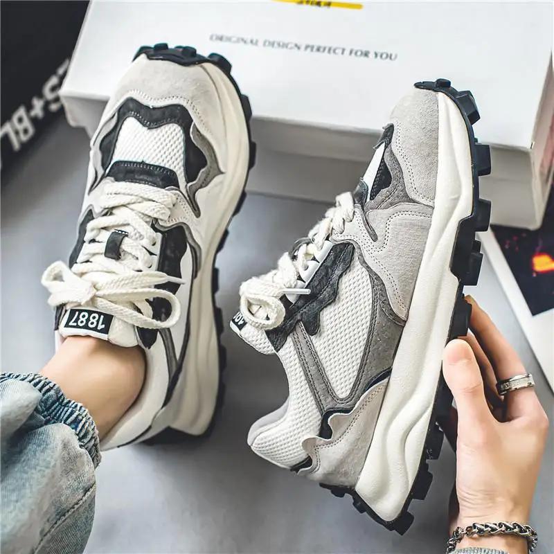 Fashion Fashion Mens Casual Shoes High-quality Brand Men's Sports Shoes New Wear-resistant Non-slip Male Thick-soled Shoes Tenis Hombres