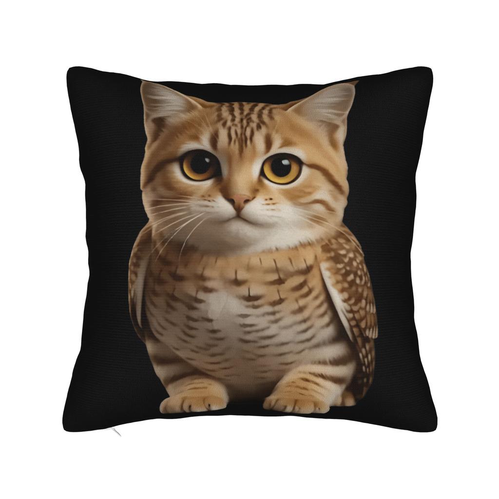 Kissenbezug Meowl Lustige Süße Katze Eule Vintage Kissenbezug Für Wohnzimmer Stuhl Kissenbezüge