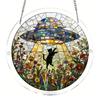 Yousheng Acrylic Puzzle Suncatcher DIY Jigsaw Puzzle Suncatcher Kit with UV Printed Design Colorful Window Hanging Ornament for Home Garden Decor