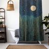 Moonlit Evergreen Forest Shower Curtain, Earthy Bathroom Decor, Serene Woodland Scene Home Decor, Bathroom Accent Autumn