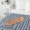 DIY Chunky Blanket Strickwebrahmen-Set Holz-Stiftrahmen für gemütliche Heimdekoration und Handarbeiten Geeignet für Hobbyisten