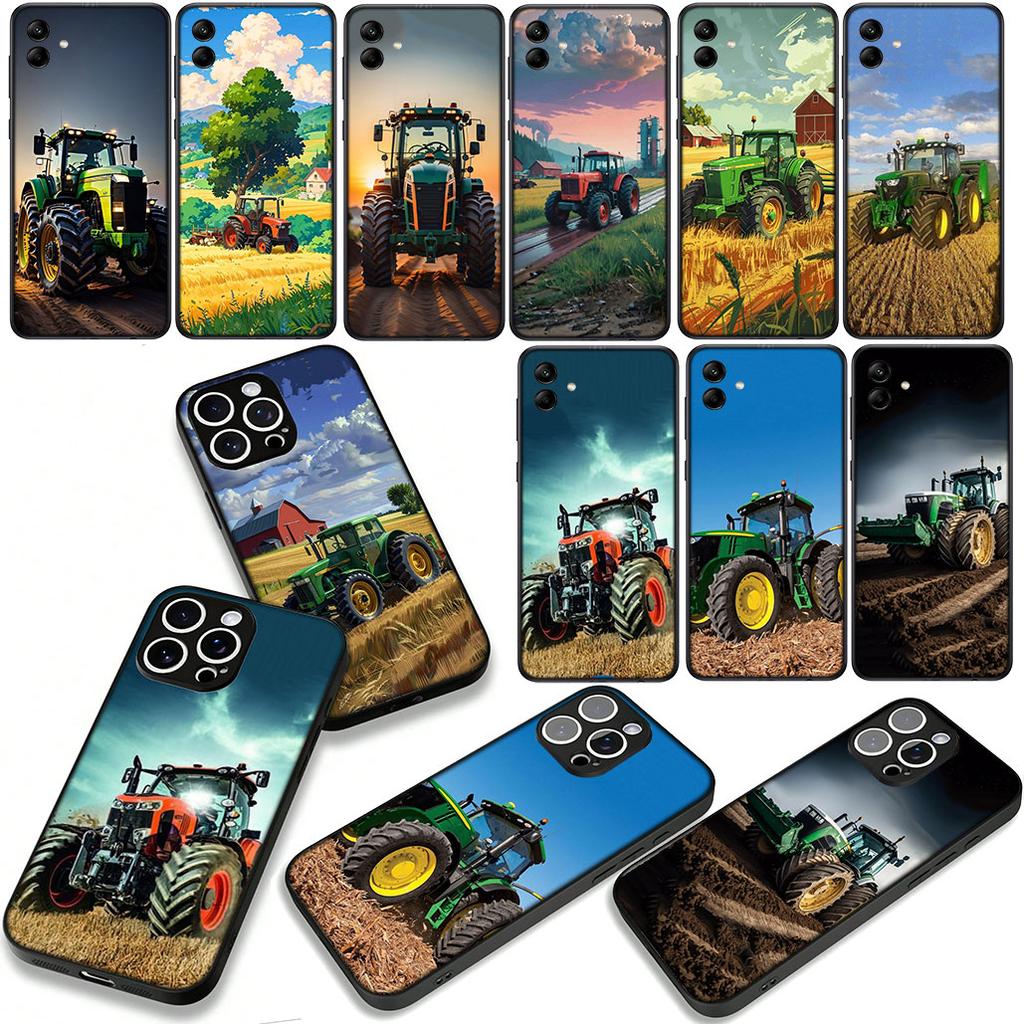 Farm Vehicle Tractor Wallpaper Phone Cover Case for Apple iPhone 16 15 14 Plus 13 12 Mini 17 Pro Max + 16E Air 16+ ProMax Casing