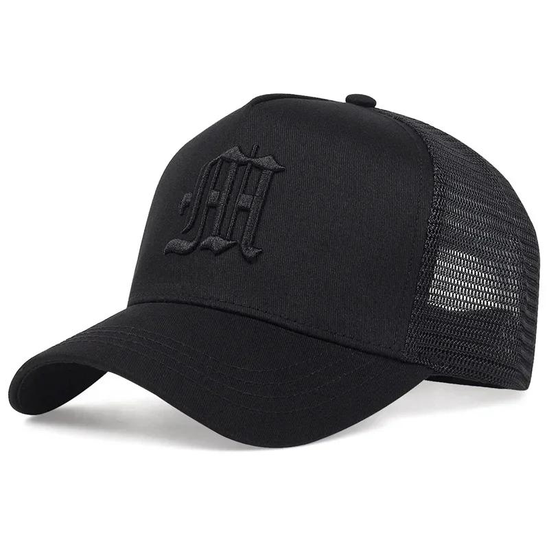 Unisex Personality M Letter Embroidery Baseball Net Caps Spring Summer Outdoor Adjustable Casual Hats Hip Hop Sunscreen Hat