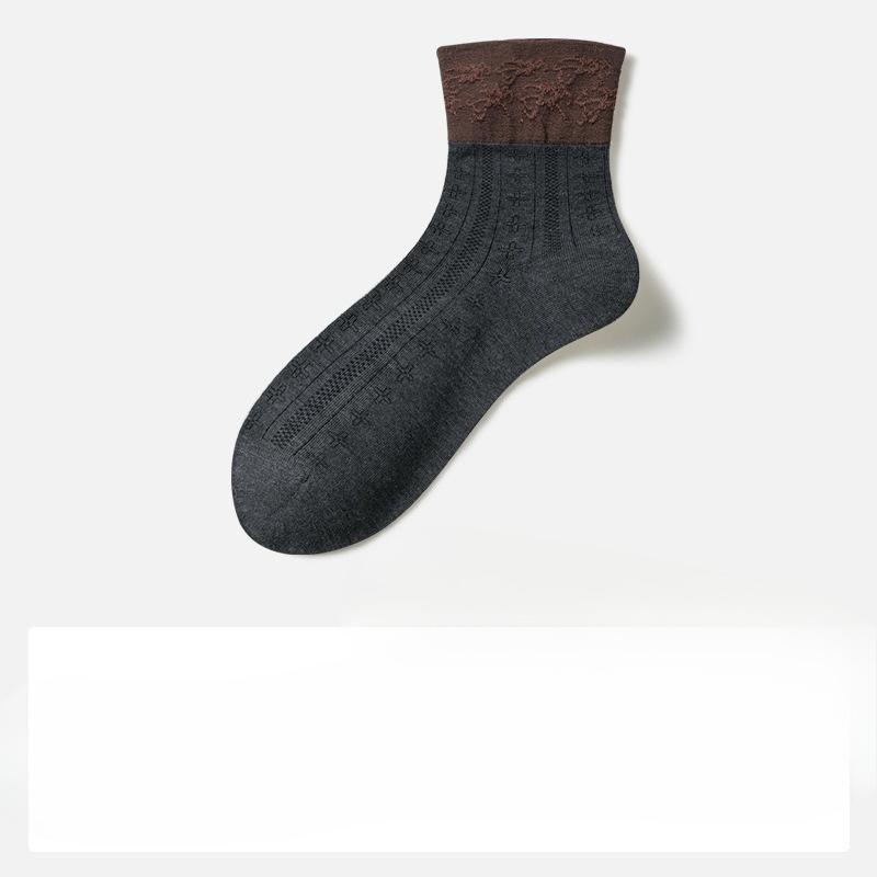 Washi Silk Women's Loose-mouthed Socks, Summer Light-weight Mid-calf Socks, Breathable and Sweat-absorbent Ultra-thin Short Socks