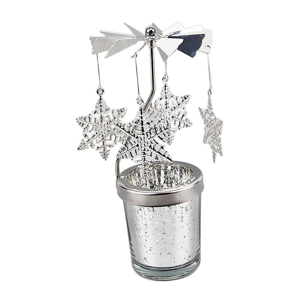 Elegant Rotating Candle Holder for Fireplace Desktop Restaurant Festival Christmas