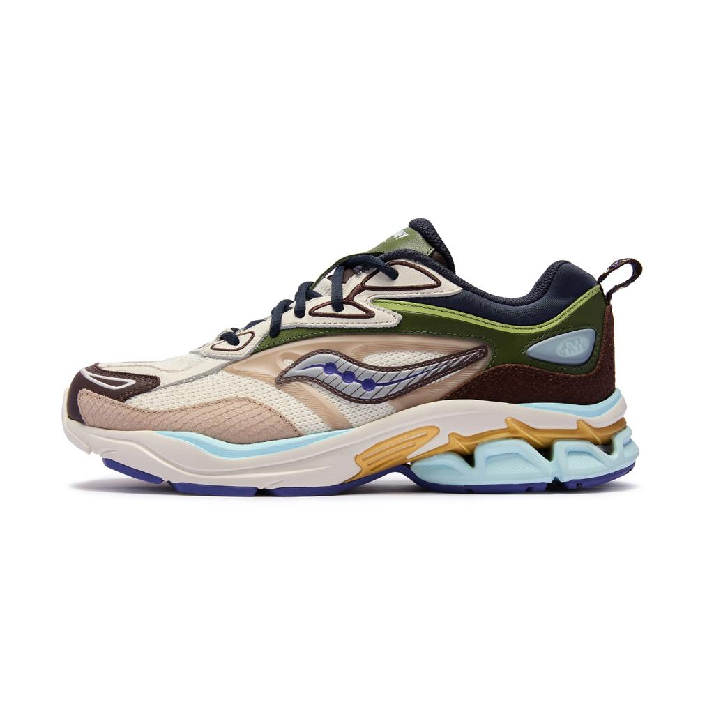 SAUCONY Grid Fusion Year Of The Snake Exclusive CNY Gift Box Low Top Casual Shoes Unisex Casual Shoes Beige Brown Green S79063-8-BOX